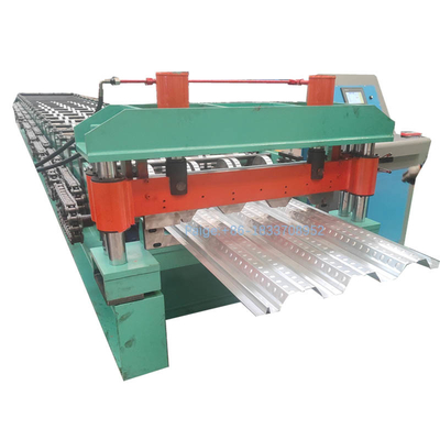 O AÇO DO METAL GALVANIZOU O ROLO DA PRODUÇÃO DO ASSOALHO DO DECKING DA CHAPA DE AÇO QUE FORMA A LINHA