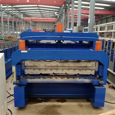 Rolo da dupla camada do metal da cor que forma a máquina para as folhas do telhado e o painel de parede de aço