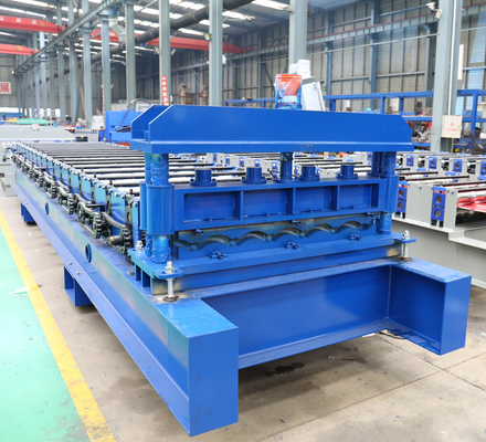 Rolo vitrificado painel da telha do telhado que forma o aço da cor da alta velocidade da máquina 0.3-0.8mm