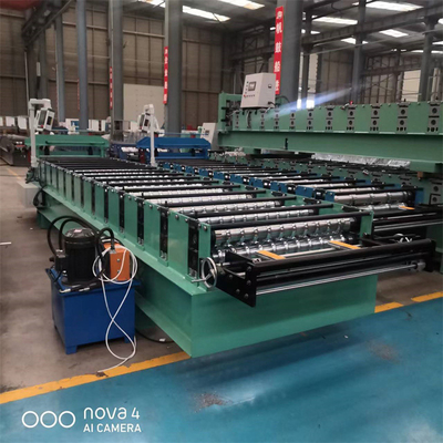 O painel ondulado do telhado e de parede da onda do metal automático da cor lamina a formação da máquina