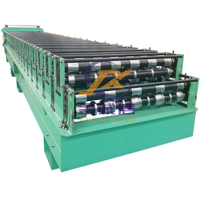 Rolo de aço da dupla camada do metal verde que forma o material da máquina PPGI