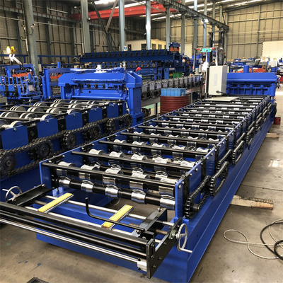 As folhas vitrificadas telha galvanizadas automáticas do painel do telhado do metal do metal rolam formando a máquina
