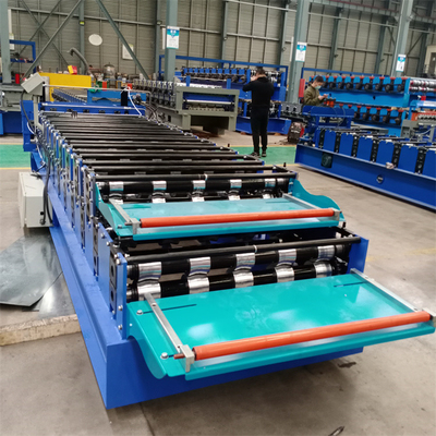 Rolo de aço da dupla camada da cor que forma a máquina 0.3mm-0.8mm totalmente automático