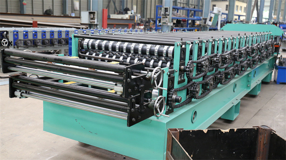 Rolo de alta velocidade da dupla camada que forma o aço da máquina e o material galvanizado