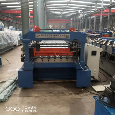 Rolo de aço galvanizado do assoalho do Decking que forma o sistema do PLC da máquina