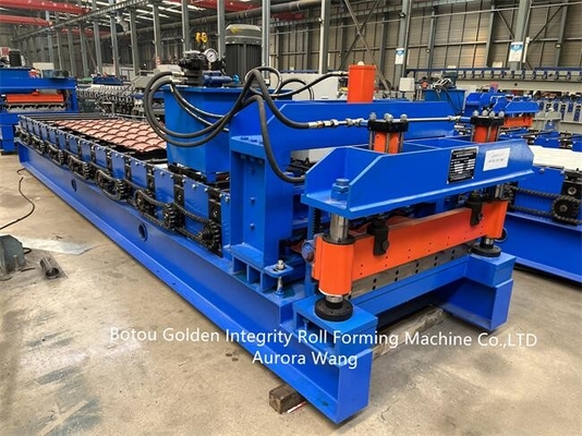 Rolo vitrificado perfil da telha do metal que forma a máquina de fatura de tijolo do CE da máquina ISO9001