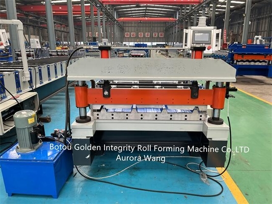 Rolo vitrificado galvanizado da telha que forma a máquina automática para a construção