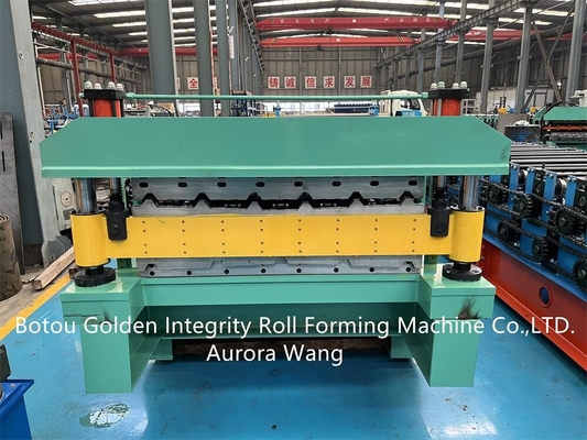 O PLC corrugou materiais de construção da máquina 5.5kw da formação de folha