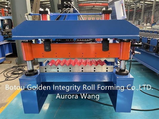 Rolo ondulado da folha do telhado do metal das construções que forma o CE da máquina ISO9001