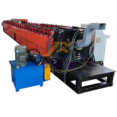 Rolo do conduto pluvial de Ridge Cap Roll Forming Machine 0.5-0.8mm do telhado do PLC que forma a máquina