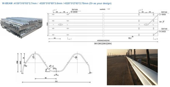 Dois moldação do aço de Rail Bending Machine 400H do protetor das ondas das ondas três