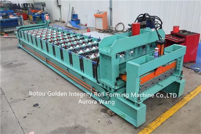telha de telhado do metal da máquina 415v de 15m/Min Glazed Tile Roll Forming que faz a máquina